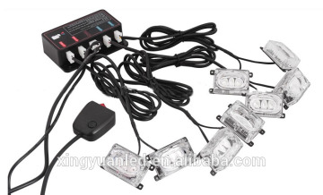 XY-1129-8S-0.5W 24pcs 8 groups High-power LED flux Grill Strobe Light dash deck light Grille Lamp waterproof emergency