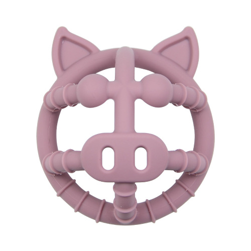 Pig Shape Silicone Teether Rings