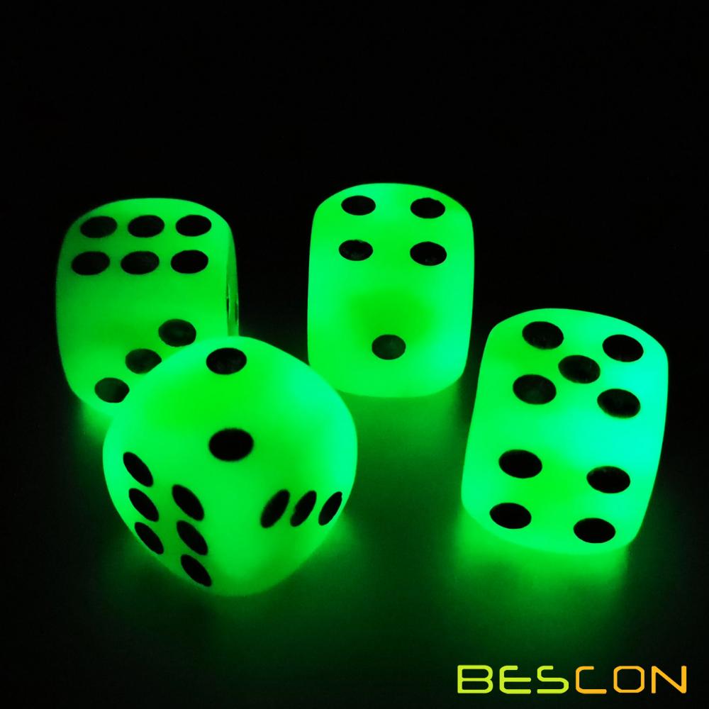 Luminous Jade Glowing 6 Sides Dice 5