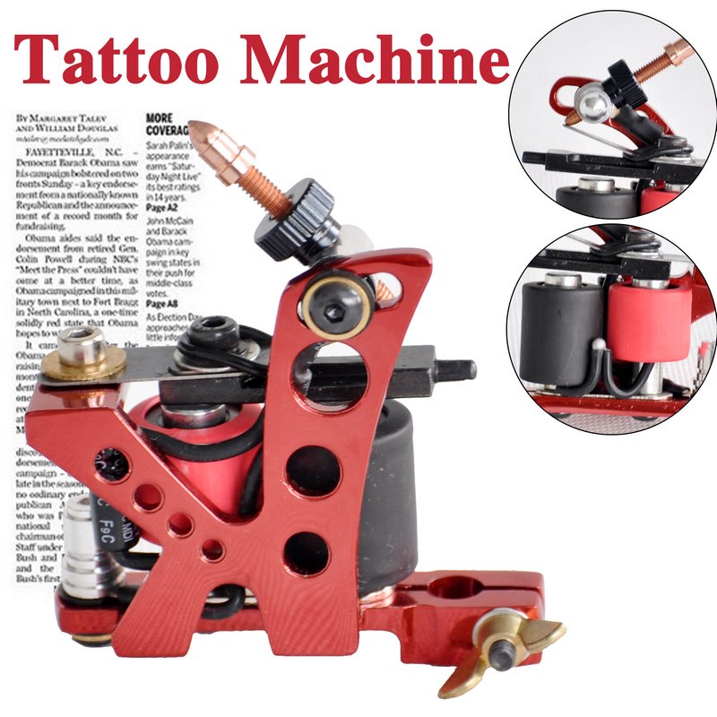 red tattoo machine