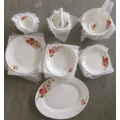 41PCS Heat Resistant Print Opal Glass Dinner Sets