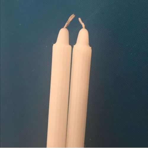 Decorative Unscented Snow White Wax Candle