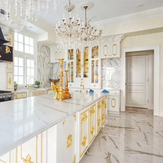 Popular Golden 3D Flower Appliques for Luxury Wall Decor