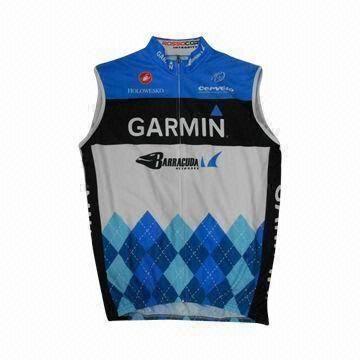 Sleeveless Cycling Jersey with 100% Polyester Coolmax Fabric, Quick Drying, OEM/ODM Orders Welcomed