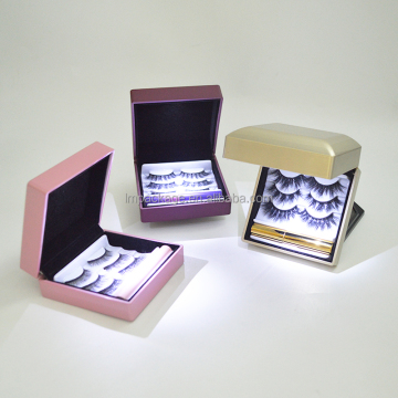 Customizable Popular Design Cosmetic Packaging: LED 3 Pairs Magnetic Eyelashes with Eyeliner, Case & Box