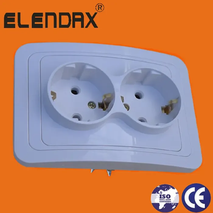 Soket Dinding Ganda Pemasangan Siram Gaya Eropa