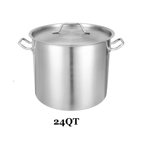 Olla de acero inoxidable 24QT cubierta