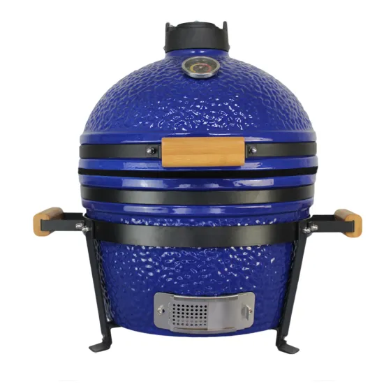TANDOOR CERAMIC Blue Outdoor Mini Bbq Grill for Halloween Party Kamado Grill