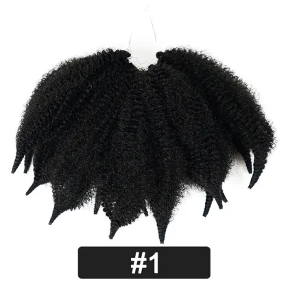 8Inch Wholesale Cheap Synthetic Afro Twist Kinky Ombre Marley  Braiding Synthetic Marley Braid Hair