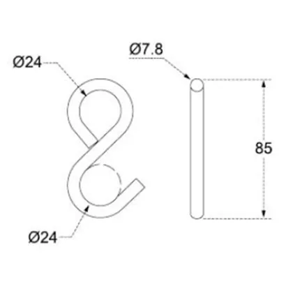 PVC Coated Small S Hooks 25mm Mini S Shaped Metal Hooks