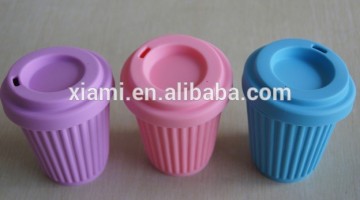 hot sale candy color engraved food great silicone cup