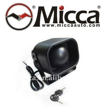 SR85B auto alarm siren with backup battery, 6 tone car horn, speaker,vehichle siren