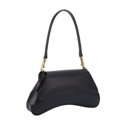 Crescent Genuine Leather Shoulder Bag