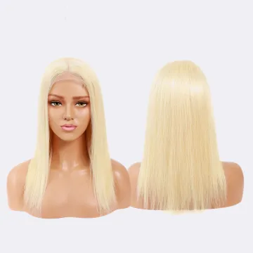 Cheap European Virgin Hair Blonde Brown Straight Wig Human Hair Wigs, Long Honey Ash Blonde 4*4 Closure Wig