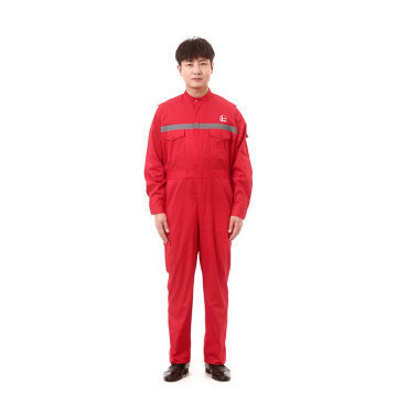 Lapangan Minyak Coverall Lengan Pendek Kemeja tahan api