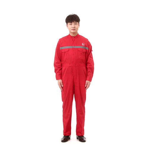 Lapangan Minyak Coverall Lengan Pendek Kemeja tahan api