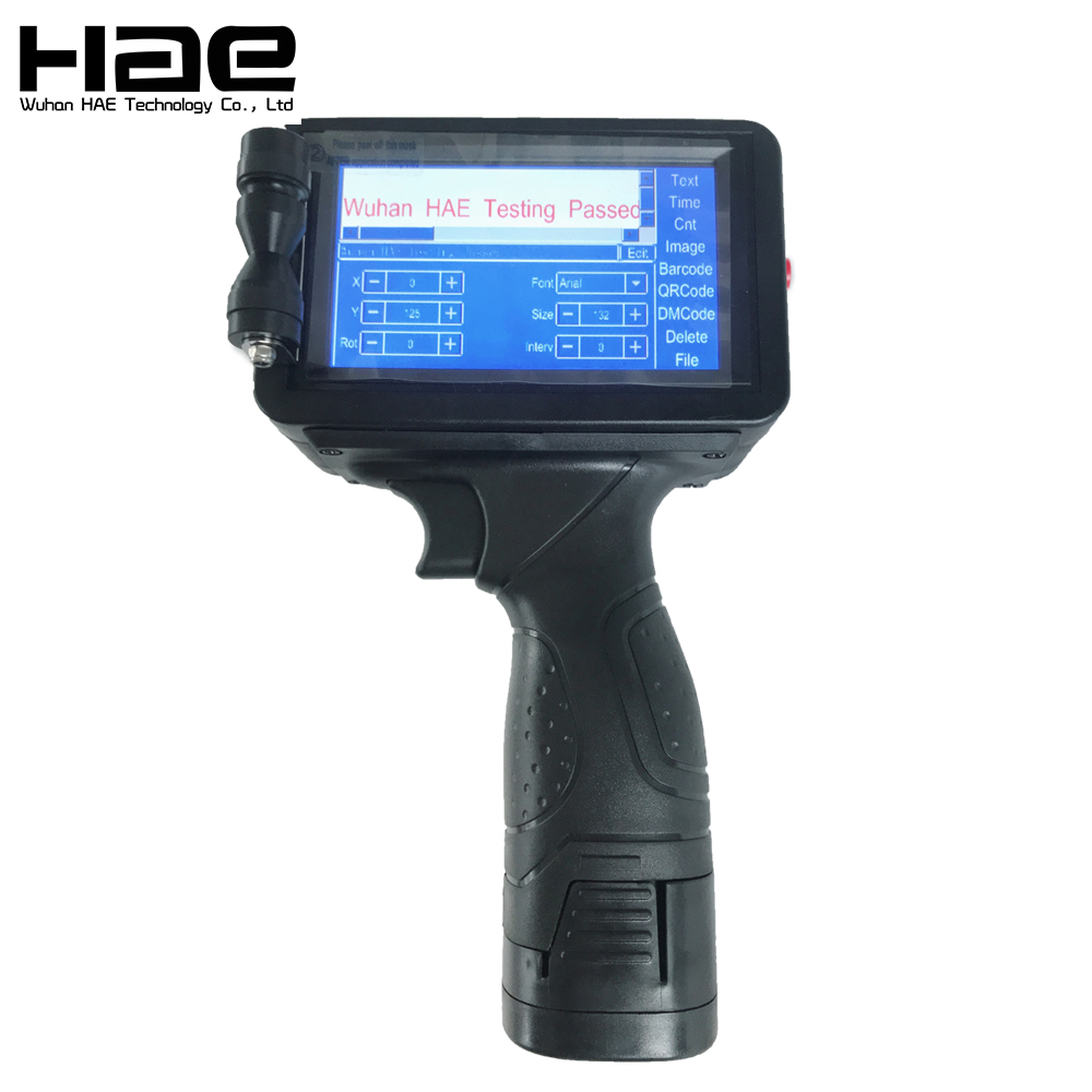 Handheld Code Date Printer Printing On Pipe