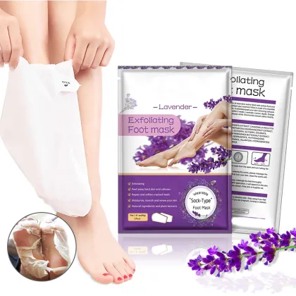 Lavender Foot Mask Cream: Customizable Private Label Exfoliating & Moisturizing Foot Mask