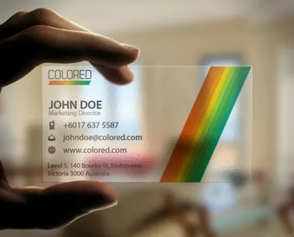 New 2015 Clear Business Cards Plastic