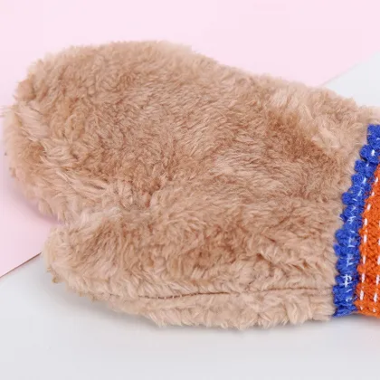 Winter Baby Gloves Children Warm Gloves Kids Boys Girls Soft Thickened Mittens Baby Plus Velvet Accessories 2-5Y