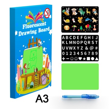 Tablero de dibujo de luz fluorescente de juegos de juguetes educativos