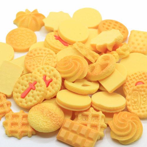 Multi Design Simulation Biscuit Resin Beads Flatback Cookie Food DIY Crafts Hair Bow Center Ornament Children Dollhouse Toys