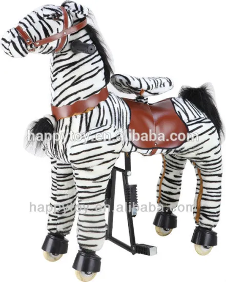 Ride on zebra horse riding toy for kids and adult