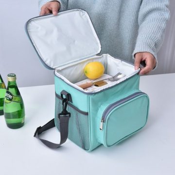 Folding Sponge Insulation Ice Pack: Large Capacity Waterproof Cooler Bag for Outdoor Picnics