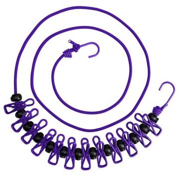 Adjustable Elastic Travel Camping Retractable Clothesline