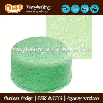 Custom wedding cake decorating fondant silicone impression mat