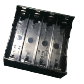 4 piezas Soporte de batería 18650/caja/estuche con alfileres de PC