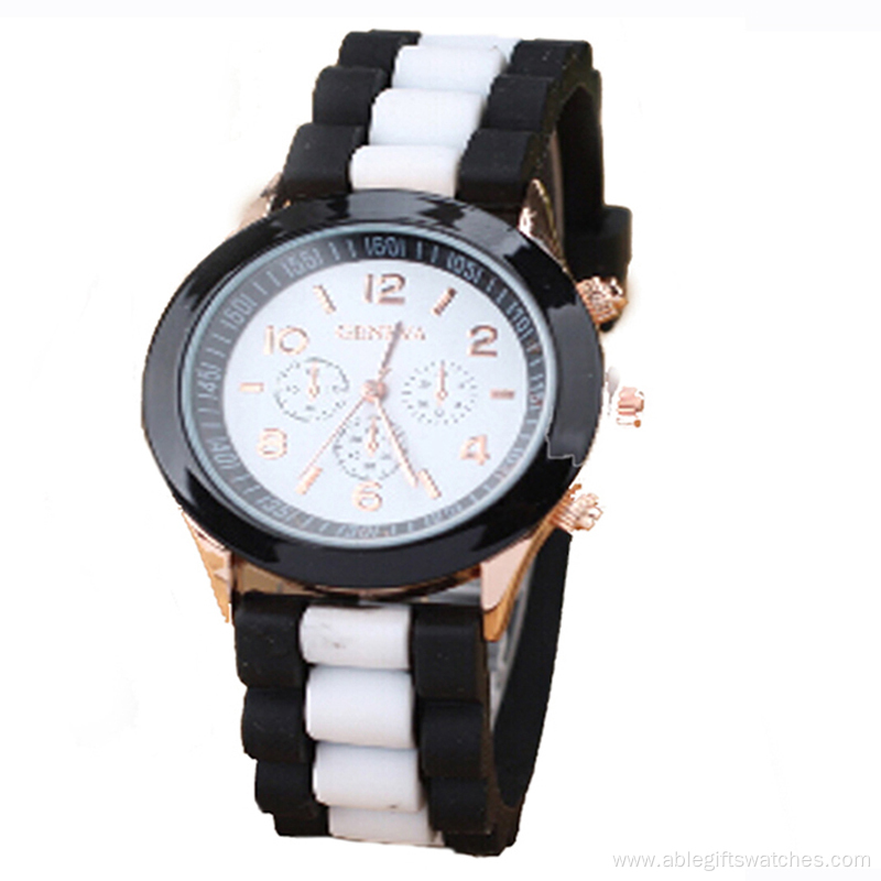 Customized promotional quartz silicone watch