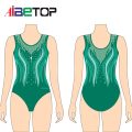 Laraçadas de ginástica de ginástica de garotas personalizadas com strass