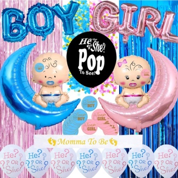 palloncino rivelatore di genere per decorazioni per la doccia del bambino