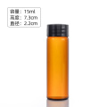 10ml Brown Glass Bottle with Black Screw Cap