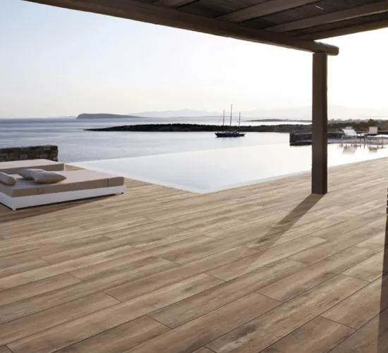 Non-Slip 2cm Outdoor Wood-Effect Porcelain Tiles
