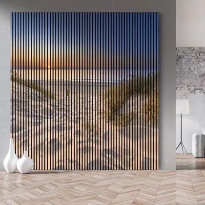 printing Big Ben acoustic slat wall panel