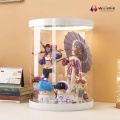 Almacenamiento cilíndrico transparente para la colección de muñecas infantiles