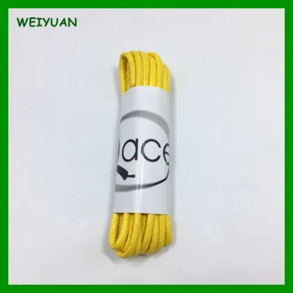 Supply cotton round waxed shoelaces for boots