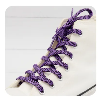 Trendy Double Color Flat Polyester Shoe Laces for 700, Jordan, and Converse Shoes