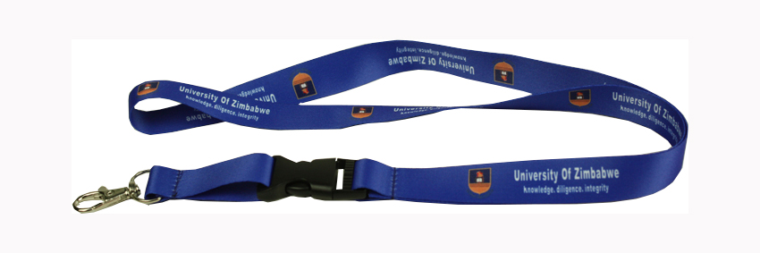 blue customized lanyard