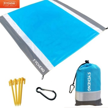 Extra Large Padded Beach Cushion Mat - Portable Folding Sand Control Mesh Fabric Mat