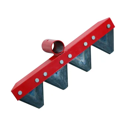 High Carbon Steel Four Tines Black Powder Coating 1.5m Wooden Handle Council Tool Fire Rake