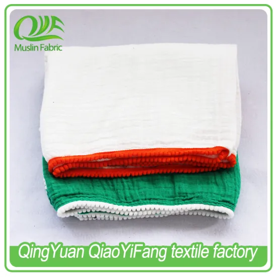 High quality dyed pre-washing swaddle baby muslin 2 layers blanket,100% organic cotton