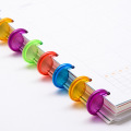 30PCS Color Mushroom Hole Plastic Binding Ring 24MM Notebook Plastic Loose-leaf Disc Binding Buckle 360 Degree Foldable Binding