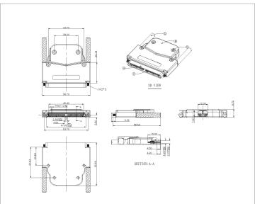 Seri SCSI Shielded Backshell Kits 100p