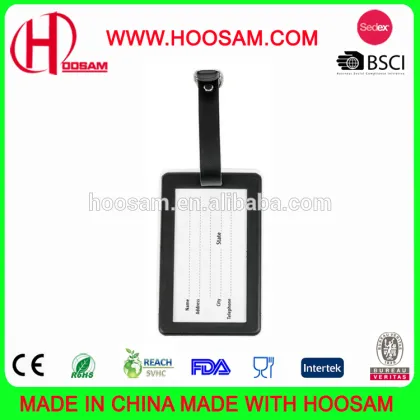 2017 new fashion custom gift soft pvc luggage tags