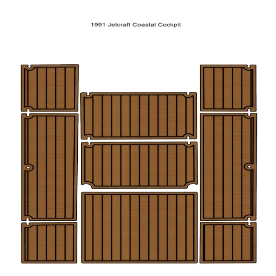 1991 Jetcraft Coastal Cockpit Boat EVA Faux Foam Teak Deck Mat