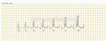 High carbon steel fishing treble hooks