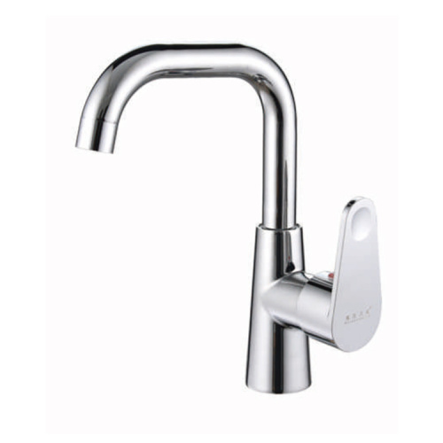 Single Handle Operation Chrome All Metal Body Kitchen Sink Faucet